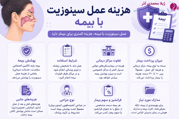 هزینه عمل سینوزیت با بیمه